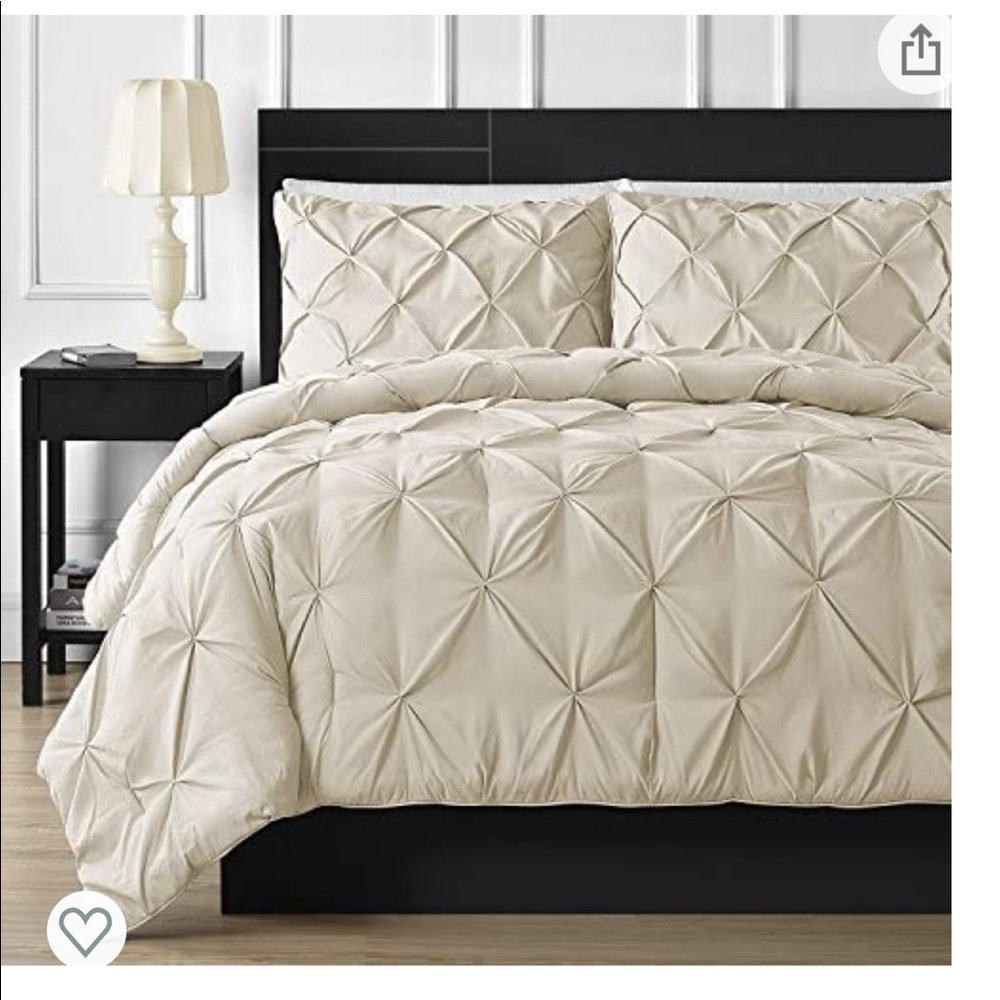 Oversized King Pleated Duvet Set